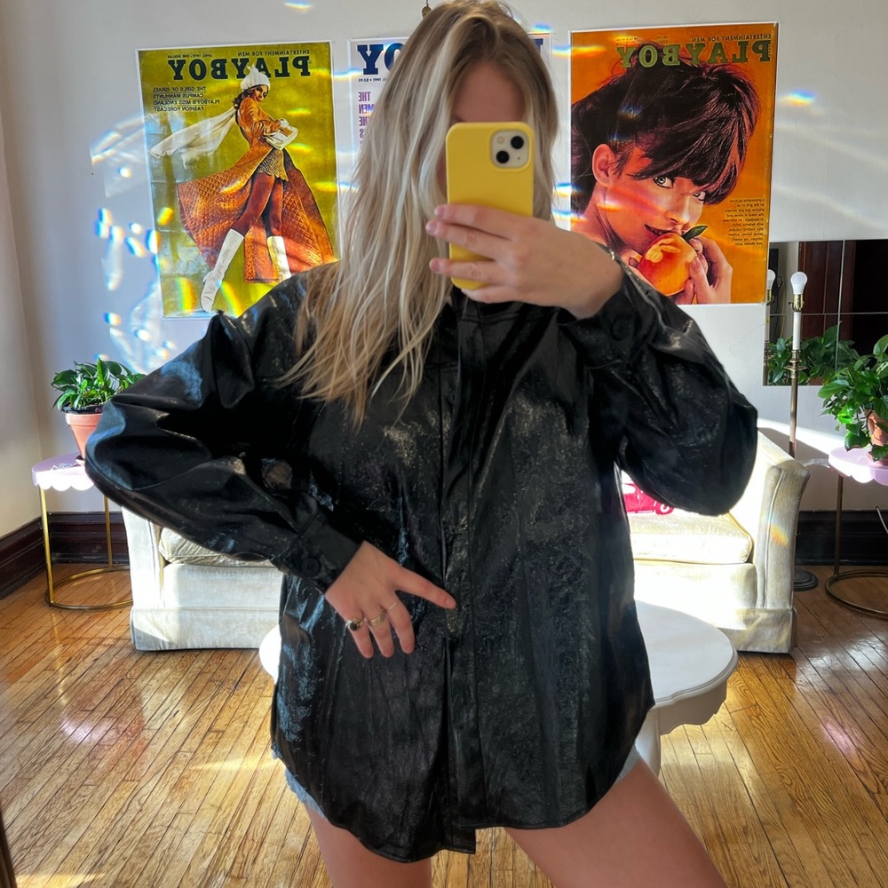 Faux leather jacket